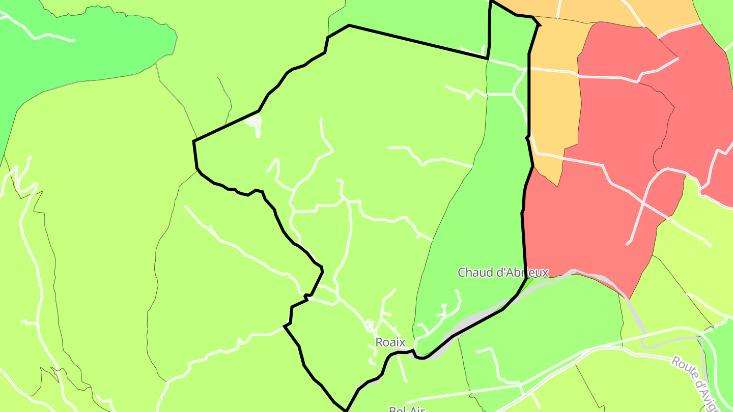Carte des prix de l'immobilier Roaix