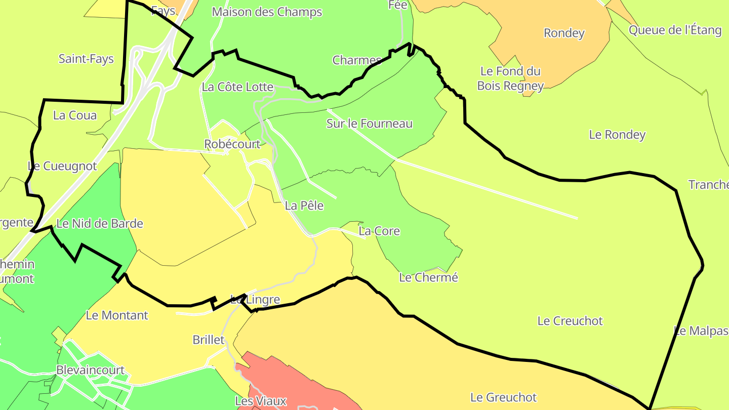 Carte des prix de l'immobilier Robécourt