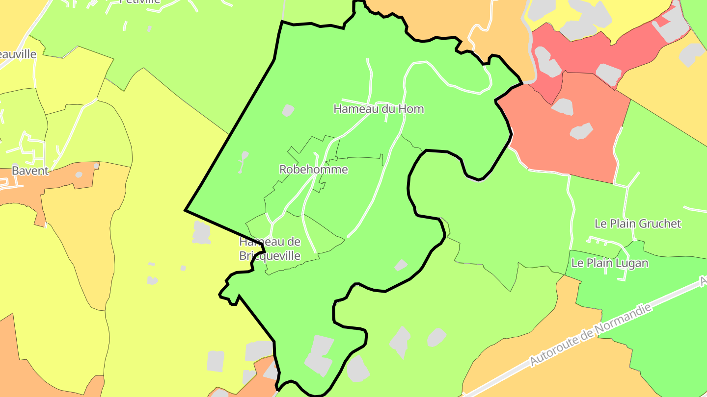 Carte des prix de l'immobilier Robehomme