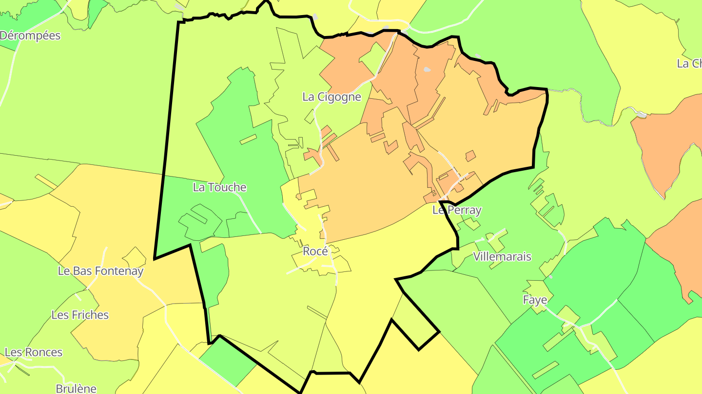 Carte des prix de l'immobilier Rocé