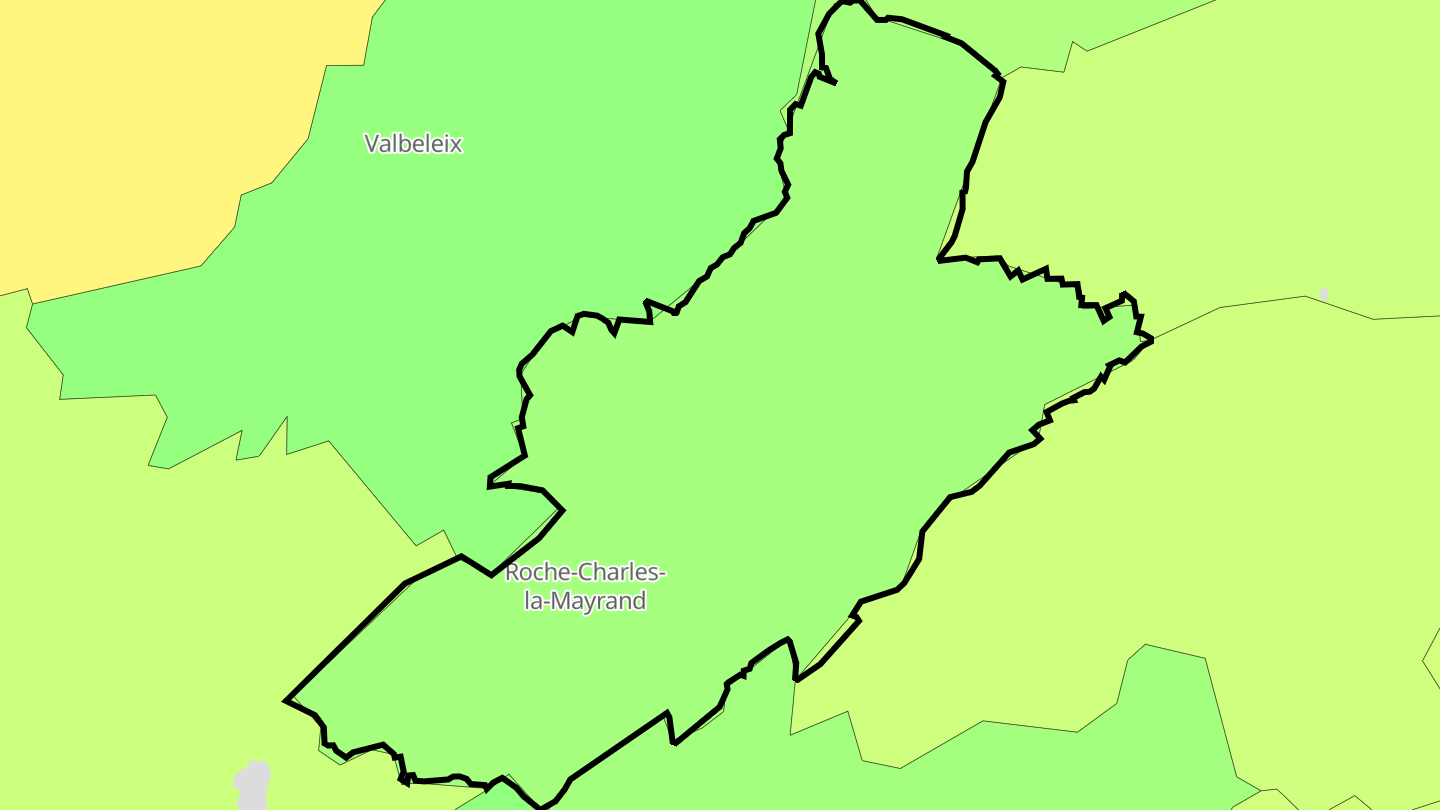 Carte des prix de l'immobilier Roche-Charles-la-Mayrand