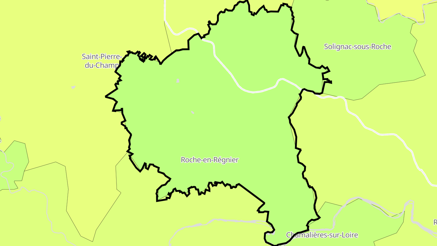 Carte des prix de l'immobilier Roche-en-Régnier