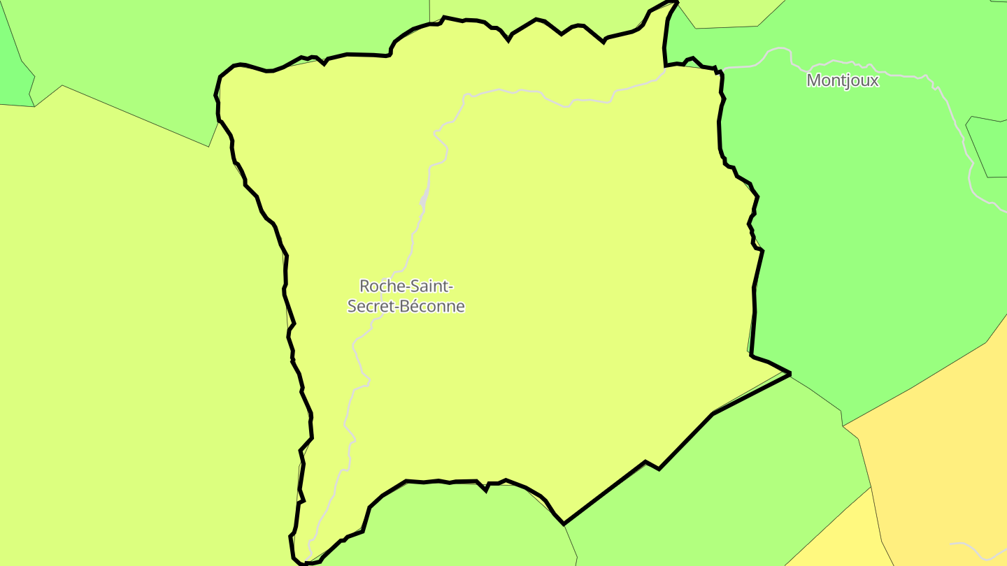 Carte des prix de l'immobilier Roche-Saint-Secret-Béconne