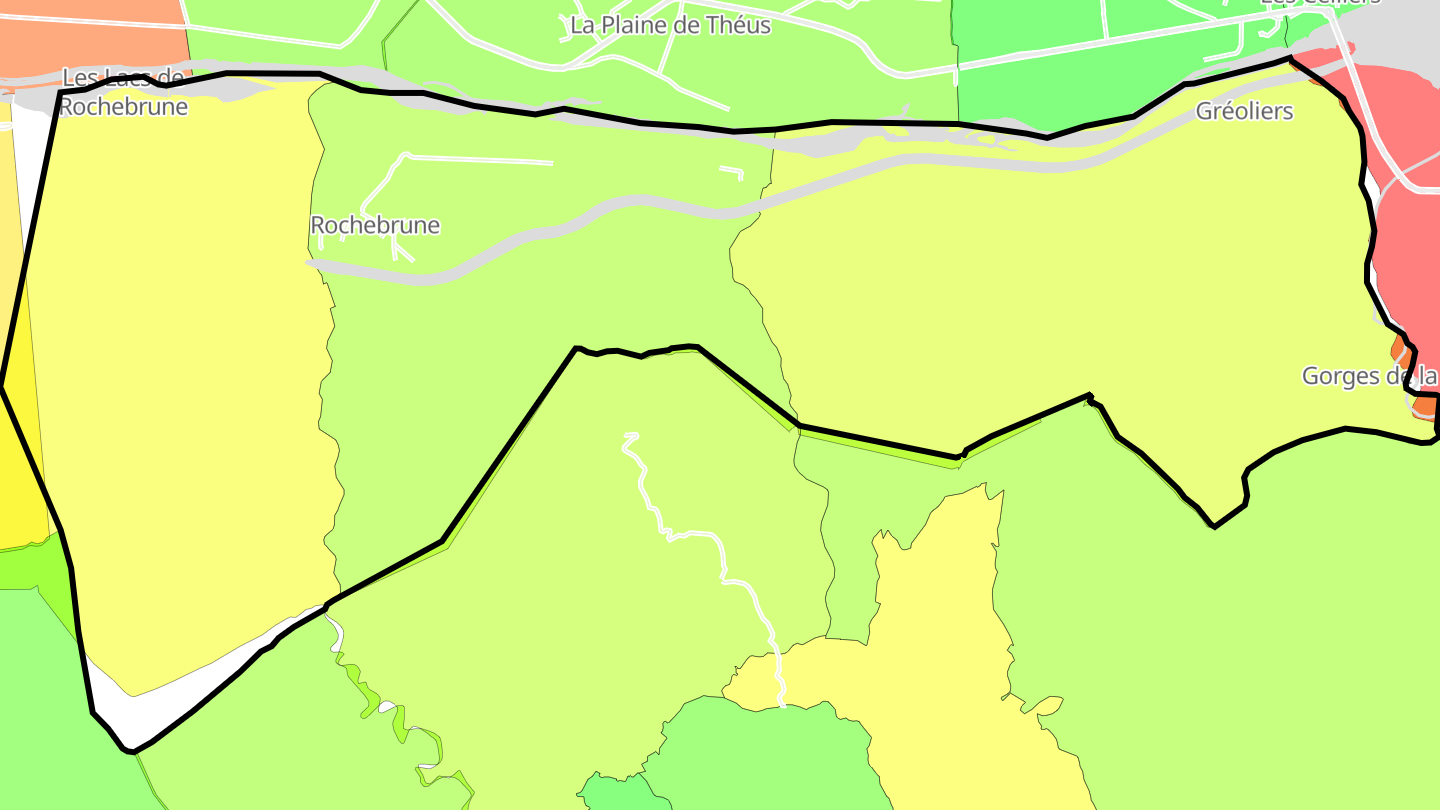 Carte des prix de l'immobilier Rochebrune
