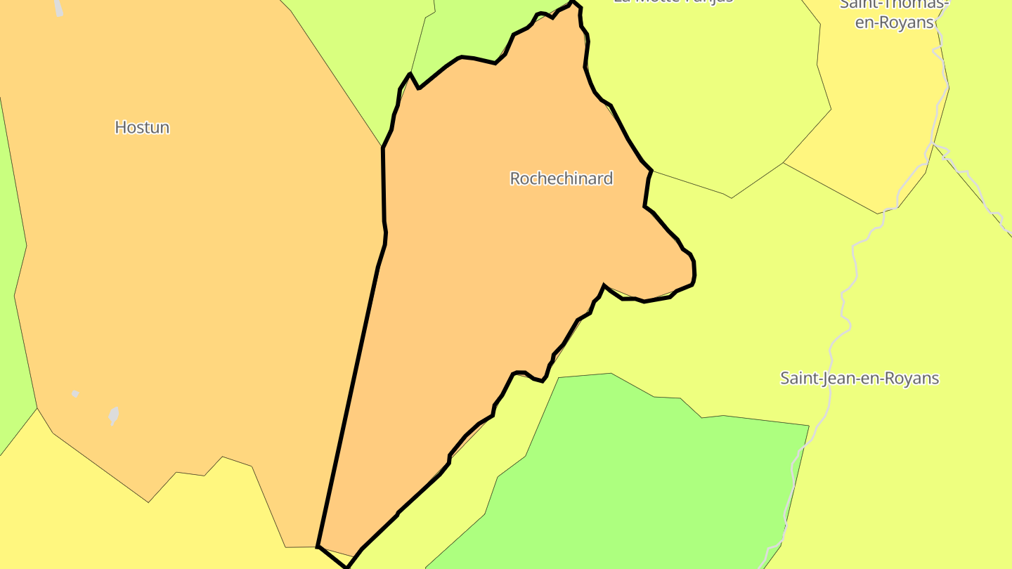 Carte des prix de l'immobilier Rochechinard