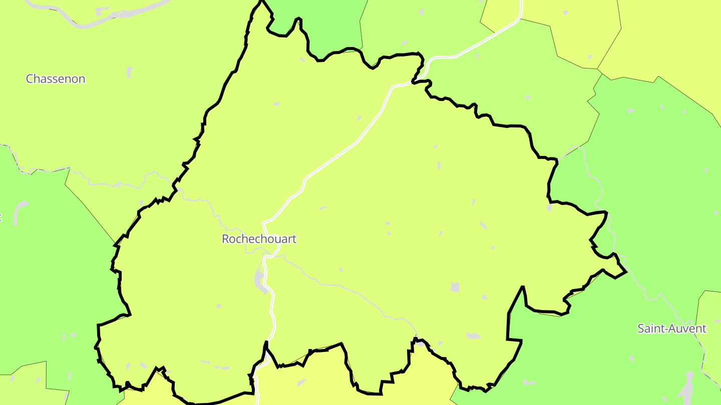 Carte des prix de l'immobilier Rochechouart