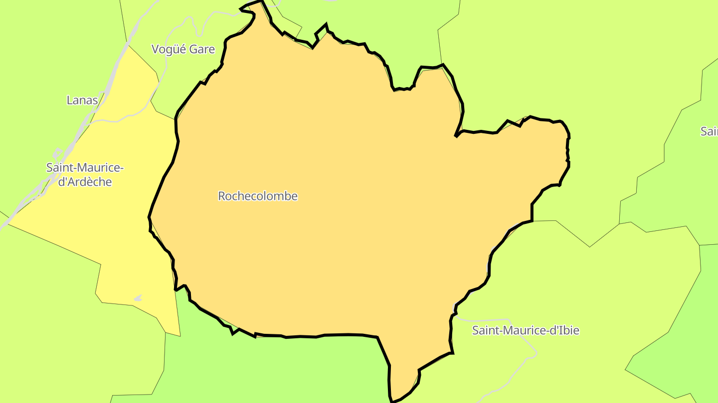 Carte des prix de l'immobilier Rochecolombe
