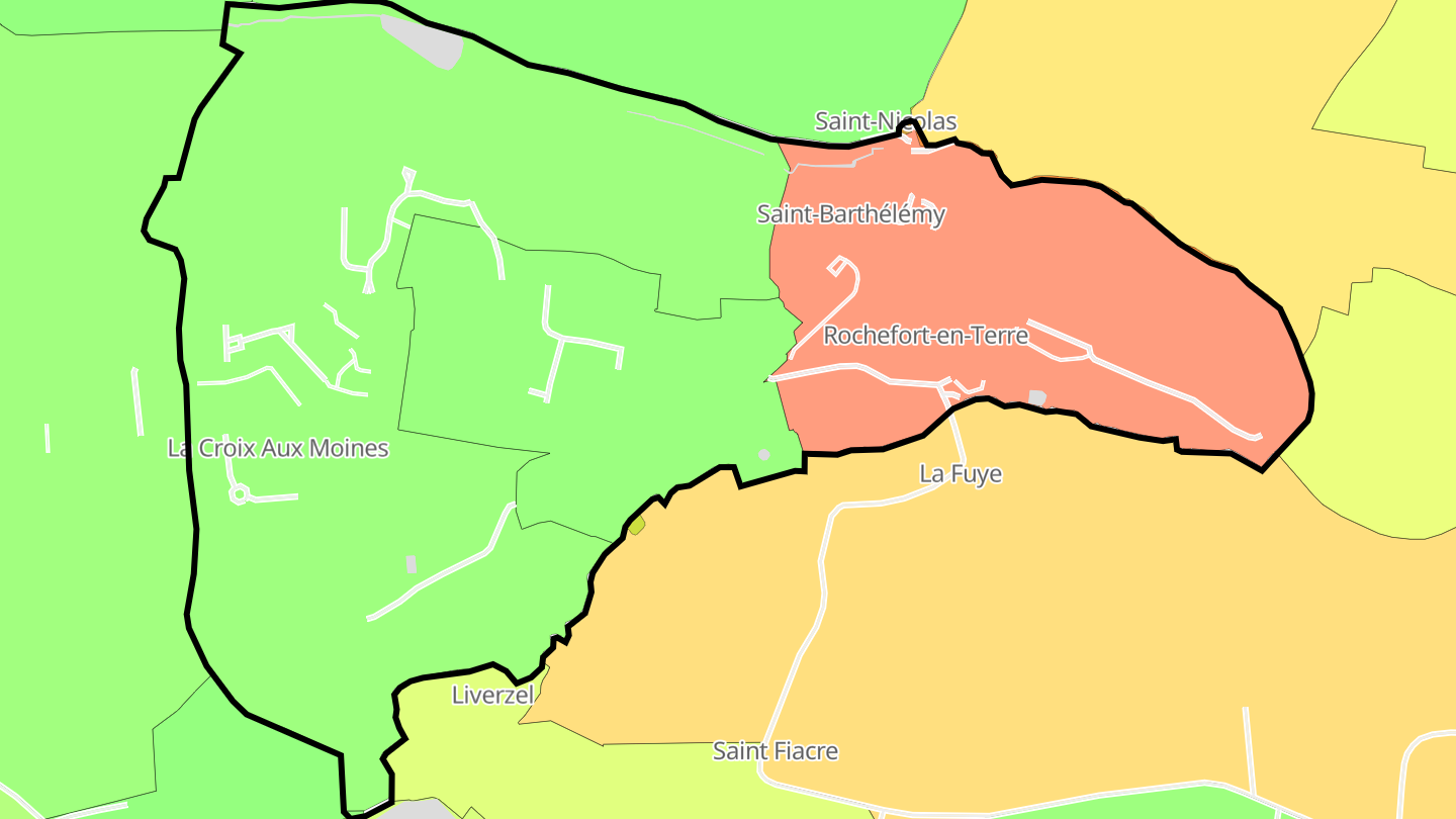 Carte des prix de l'immobilier Rochefort-en-Terre