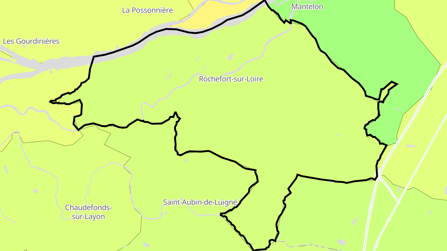 Carte des prix de l'immobilier Rochefort-sur-Loire