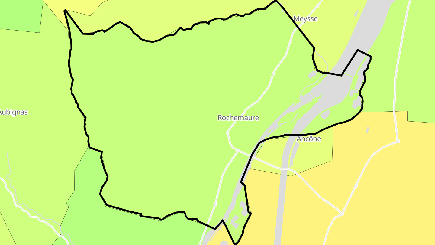 Carte des prix de l'immobilier Rochemaure