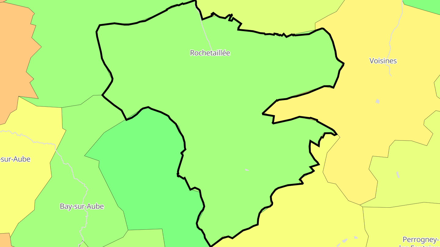 Carte des prix de l'immobilier Rochetaillée