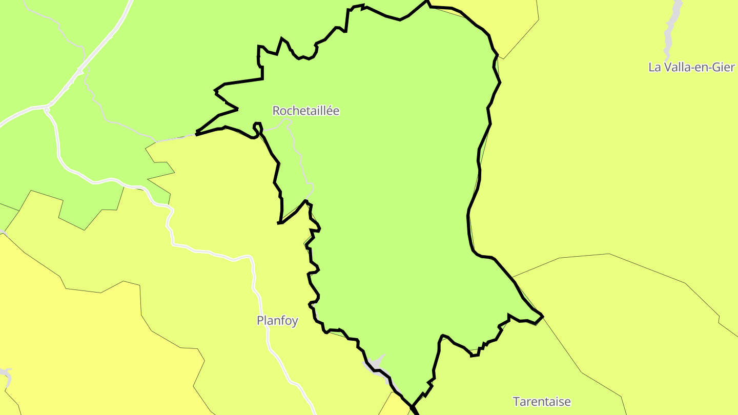 Carte des prix de l'immobilier Rochetaillée