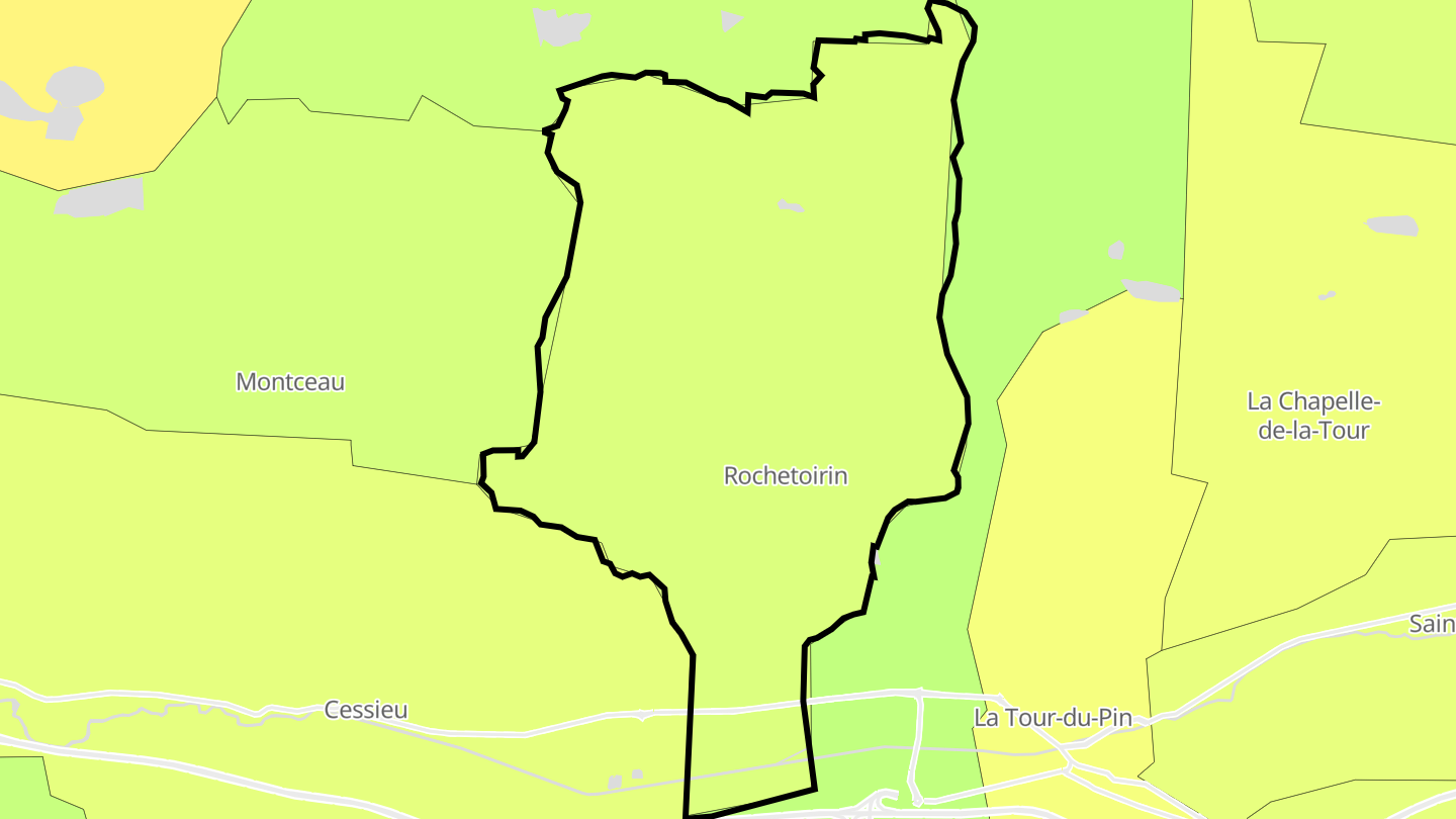 Carte des prix de l'immobilier Rochetoirin