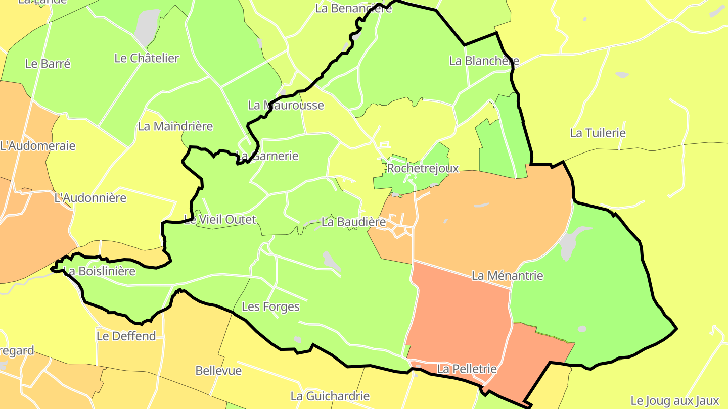 Carte des prix de l'immobilier Rochetrejoux