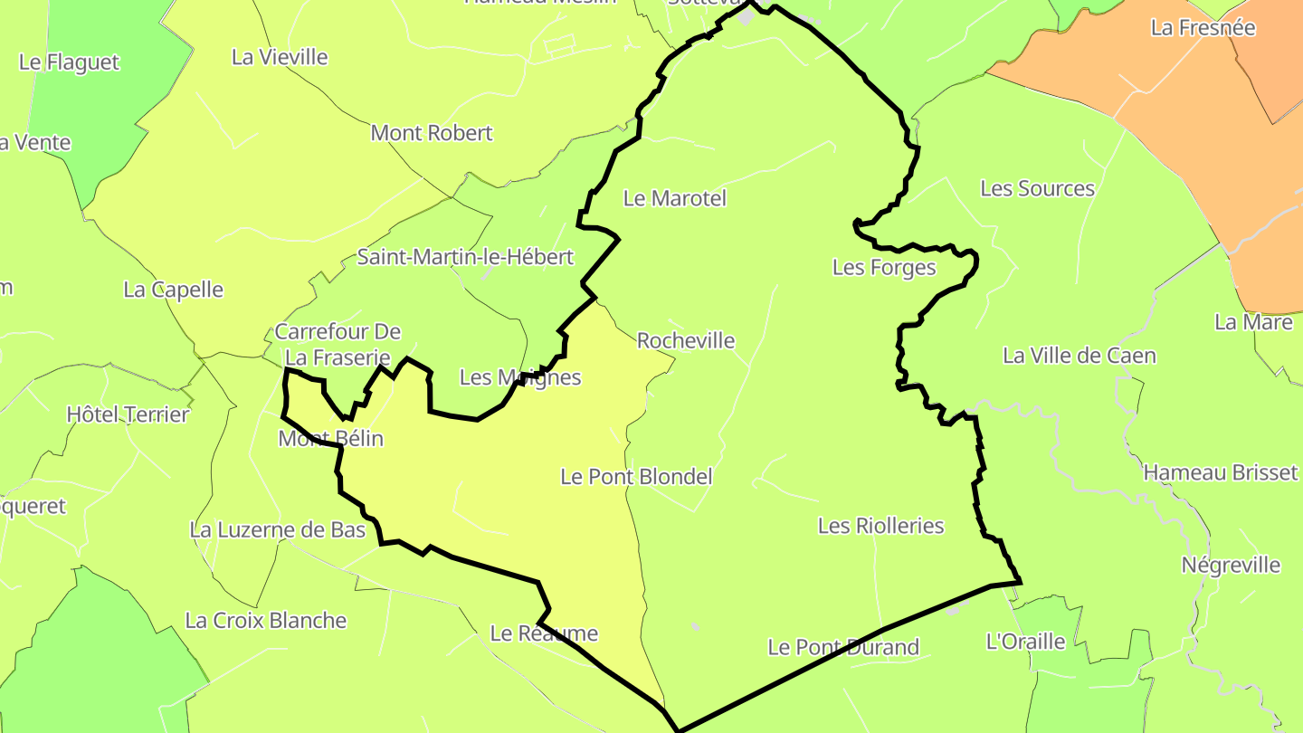 Carte des prix de l'immobilier Rocheville
