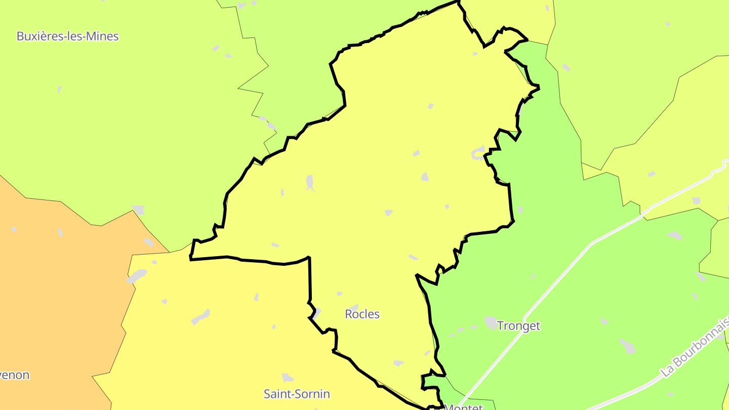 Carte des prix de l'immobilier Rocles