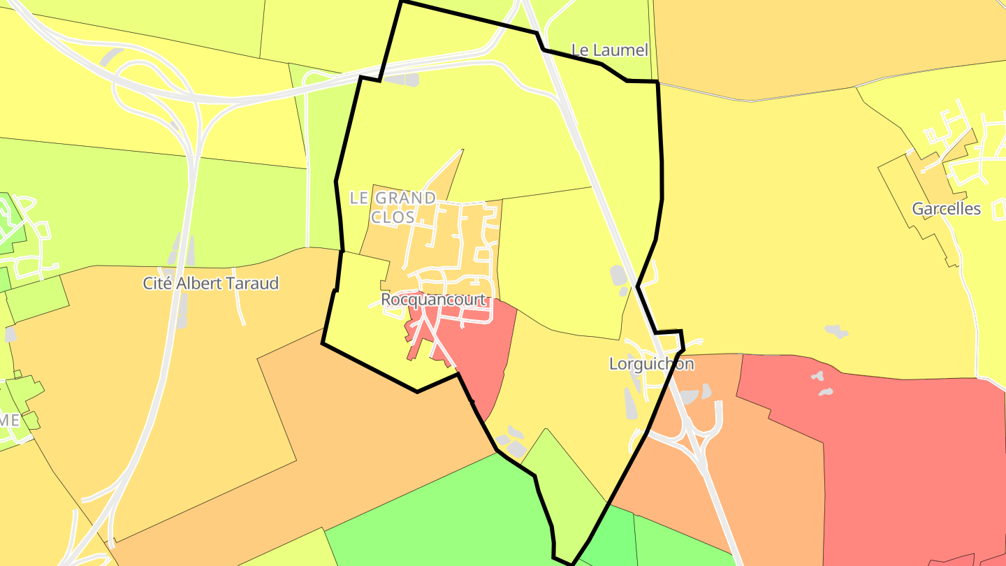 Carte des prix de l'immobilier Rocquancourt