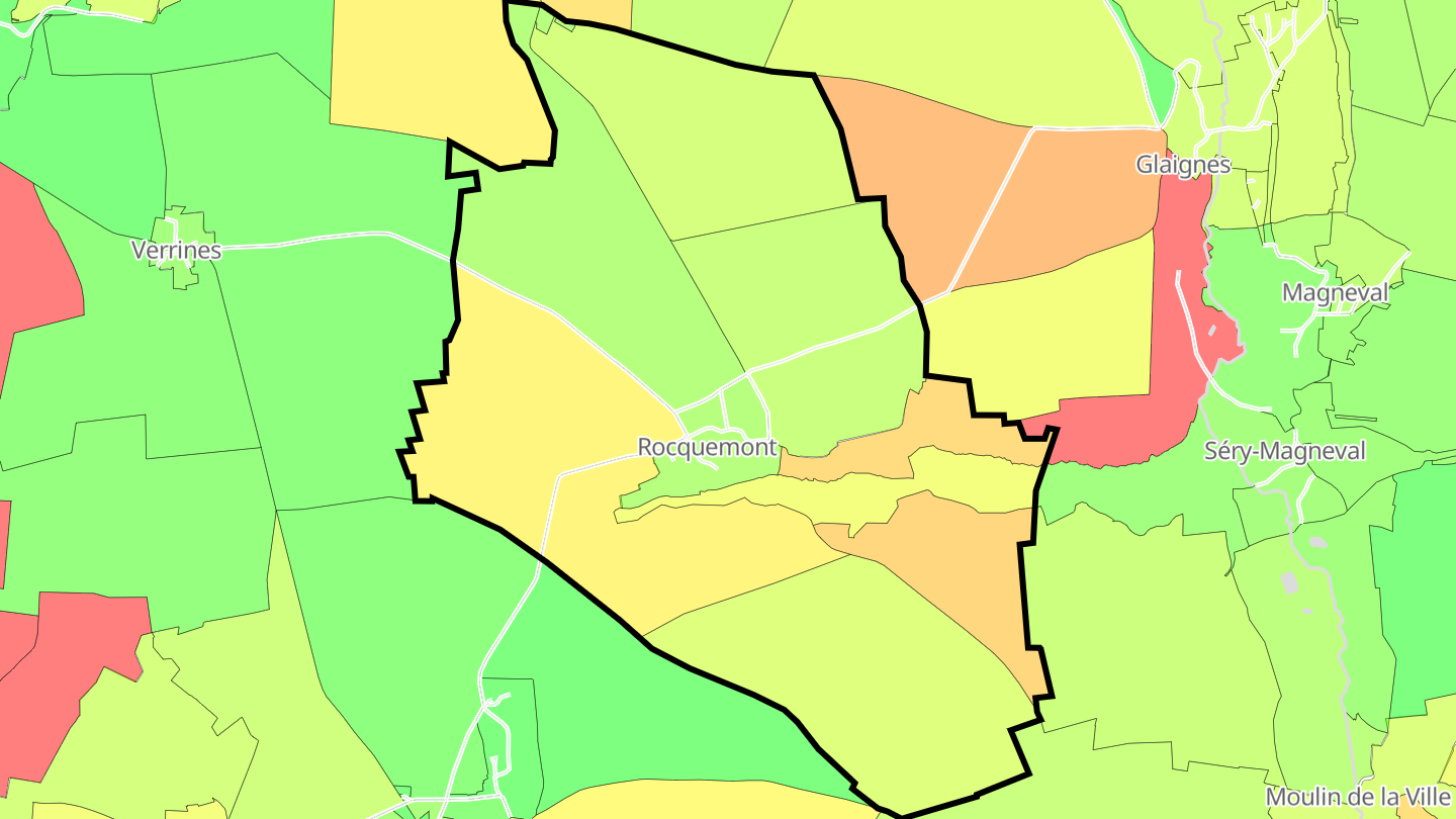 Carte des prix de l'immobilier Rocquemont