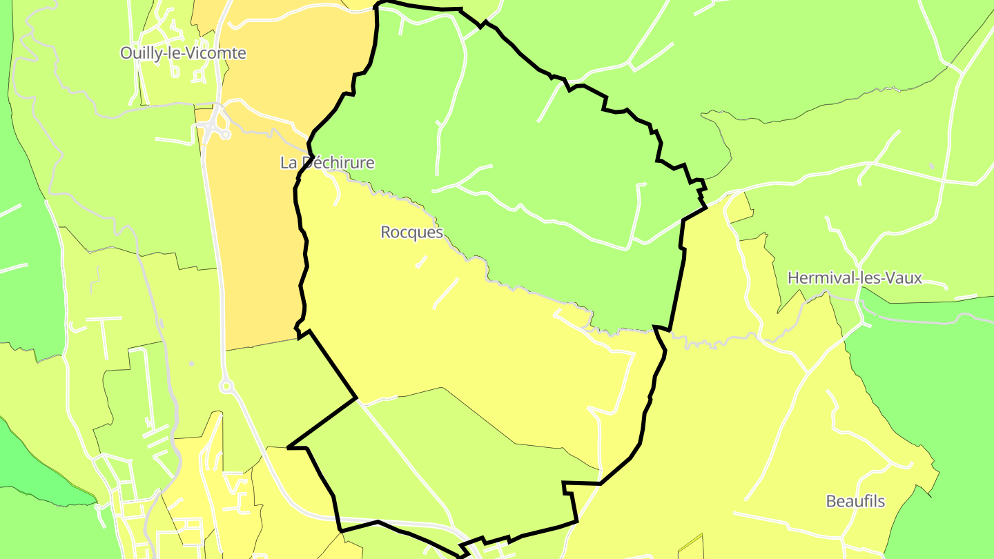 Carte des prix de l'immobilier Rocques