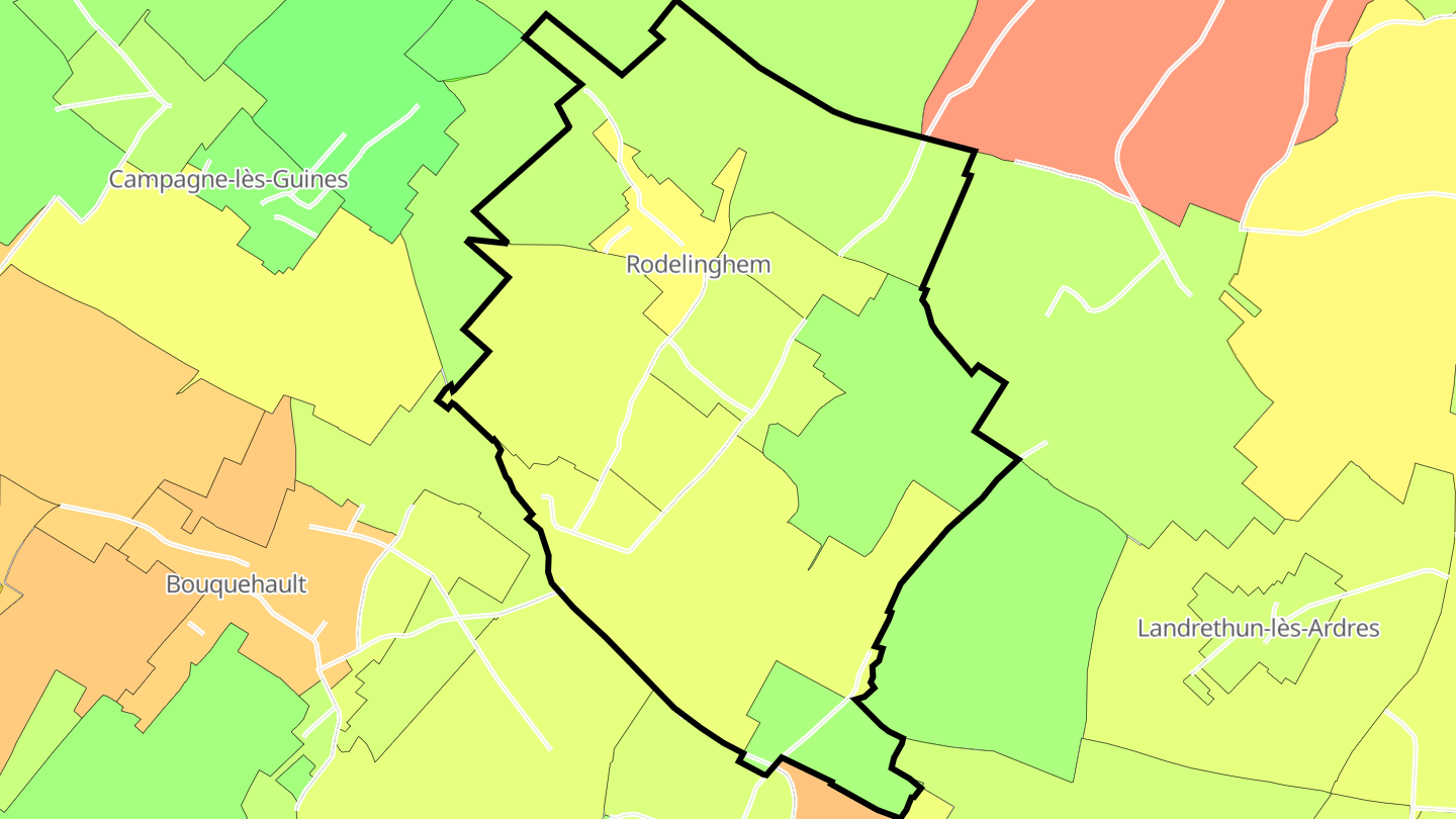 Carte des prix de l'immobilier Rodelinghem
