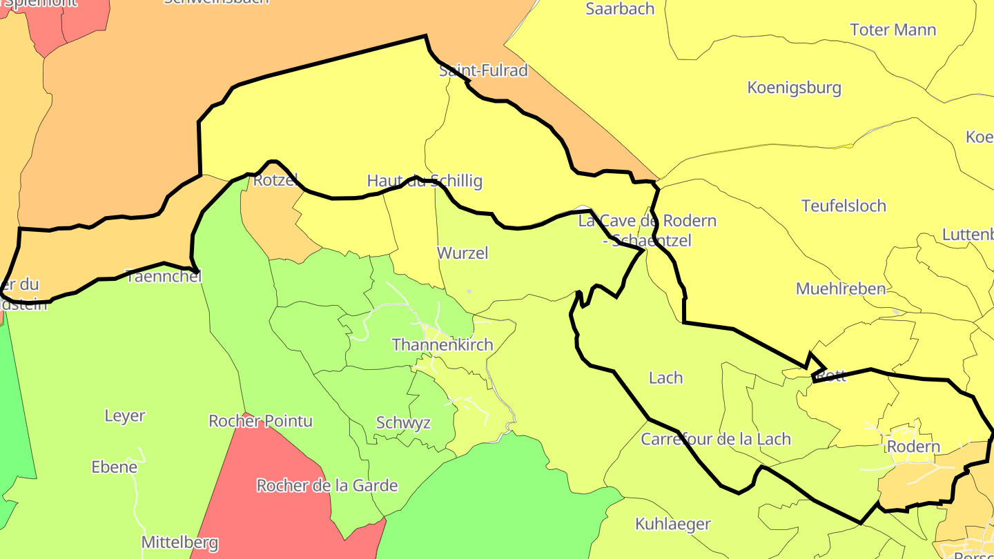 Carte des prix de l'immobilier Rodern