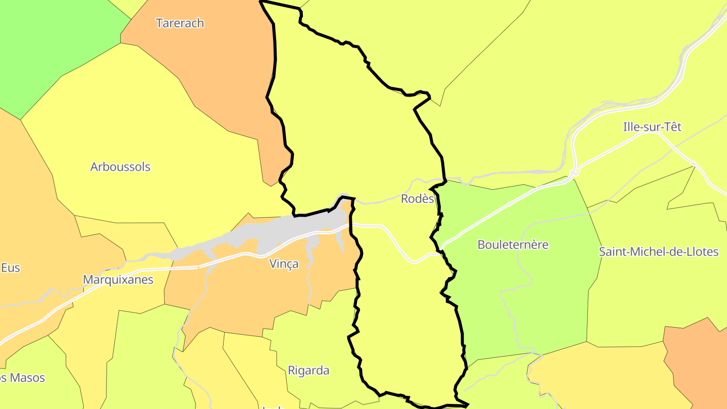 Carte des prix de l'immobilier Rodès