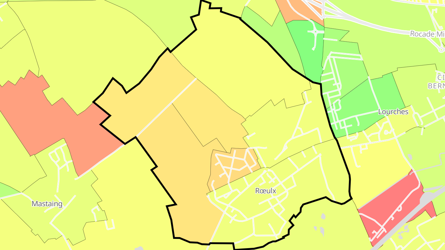 Carte des prix de l'immobilier Rœulx