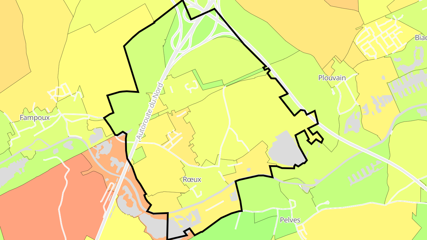 Carte des prix de l'immobilier Rœux