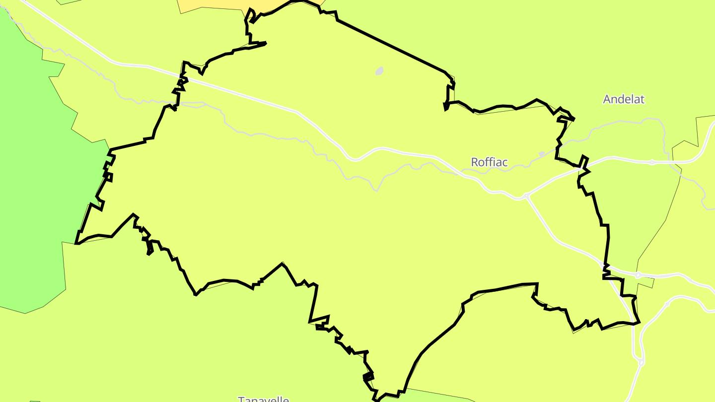 Carte des prix de l'immobilier Roffiac