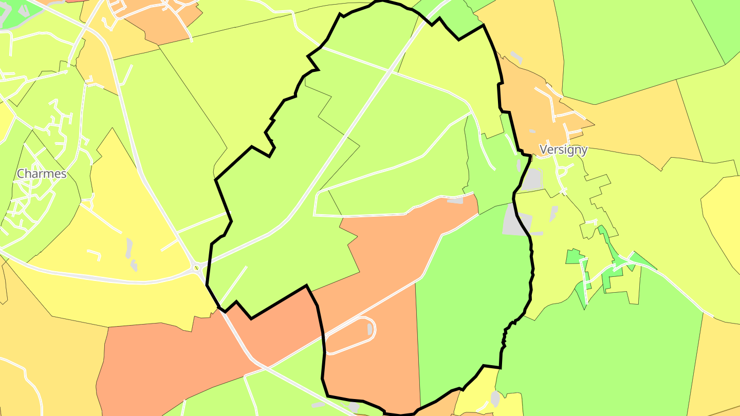 Carte des prix de l'immobilier Rogécourt