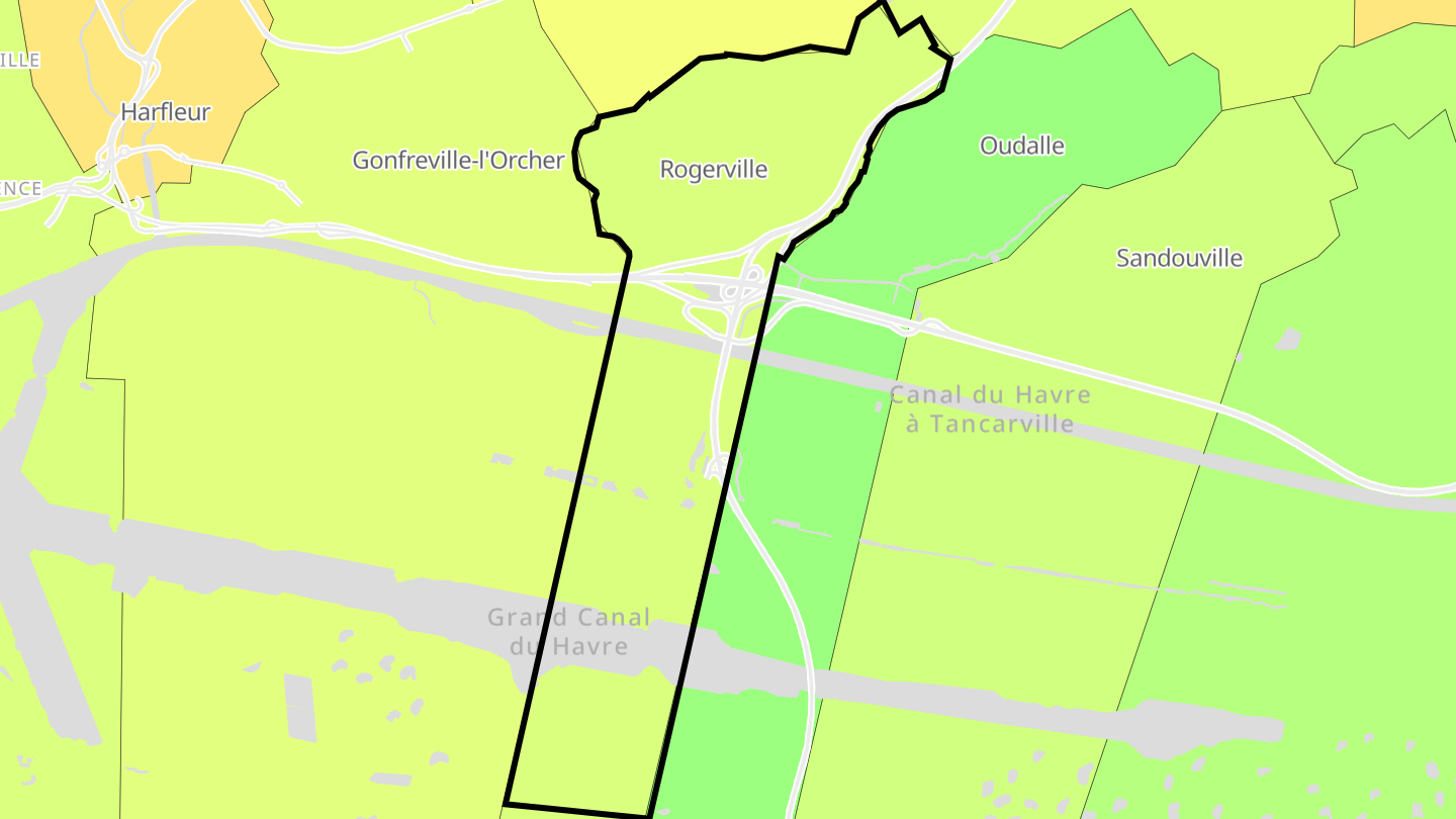 Carte des prix de l'immobilier Rogerville