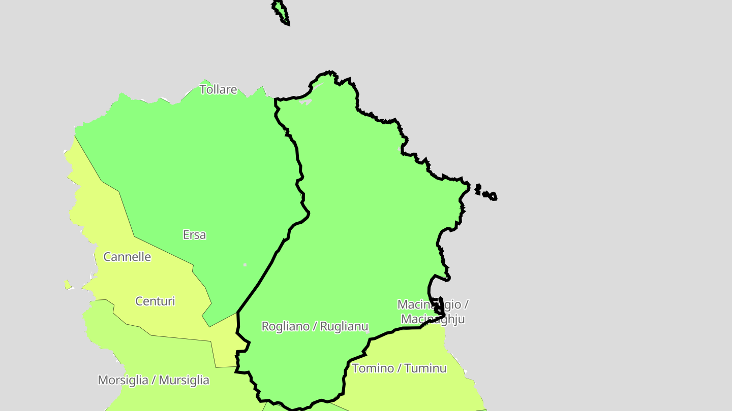 Carte des prix de l'immobilier Rogliano