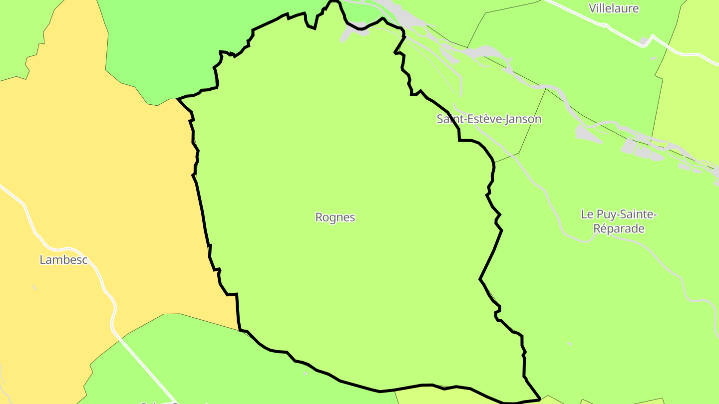 Carte des prix de l'immobilier Rognes
