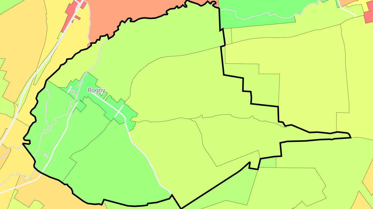 Carte des prix de l'immobilier Rogny
