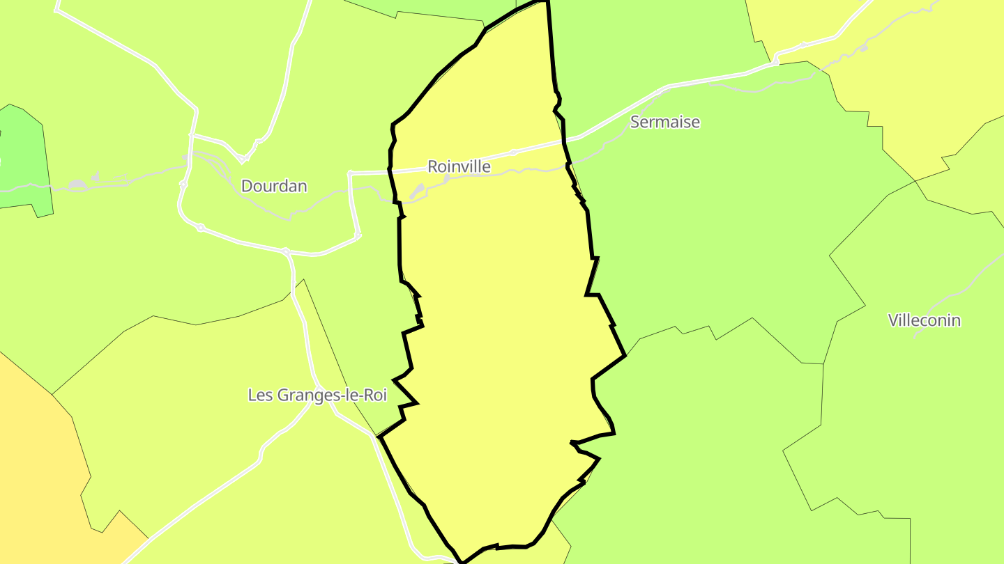 Carte des prix de l'immobilier Roinville