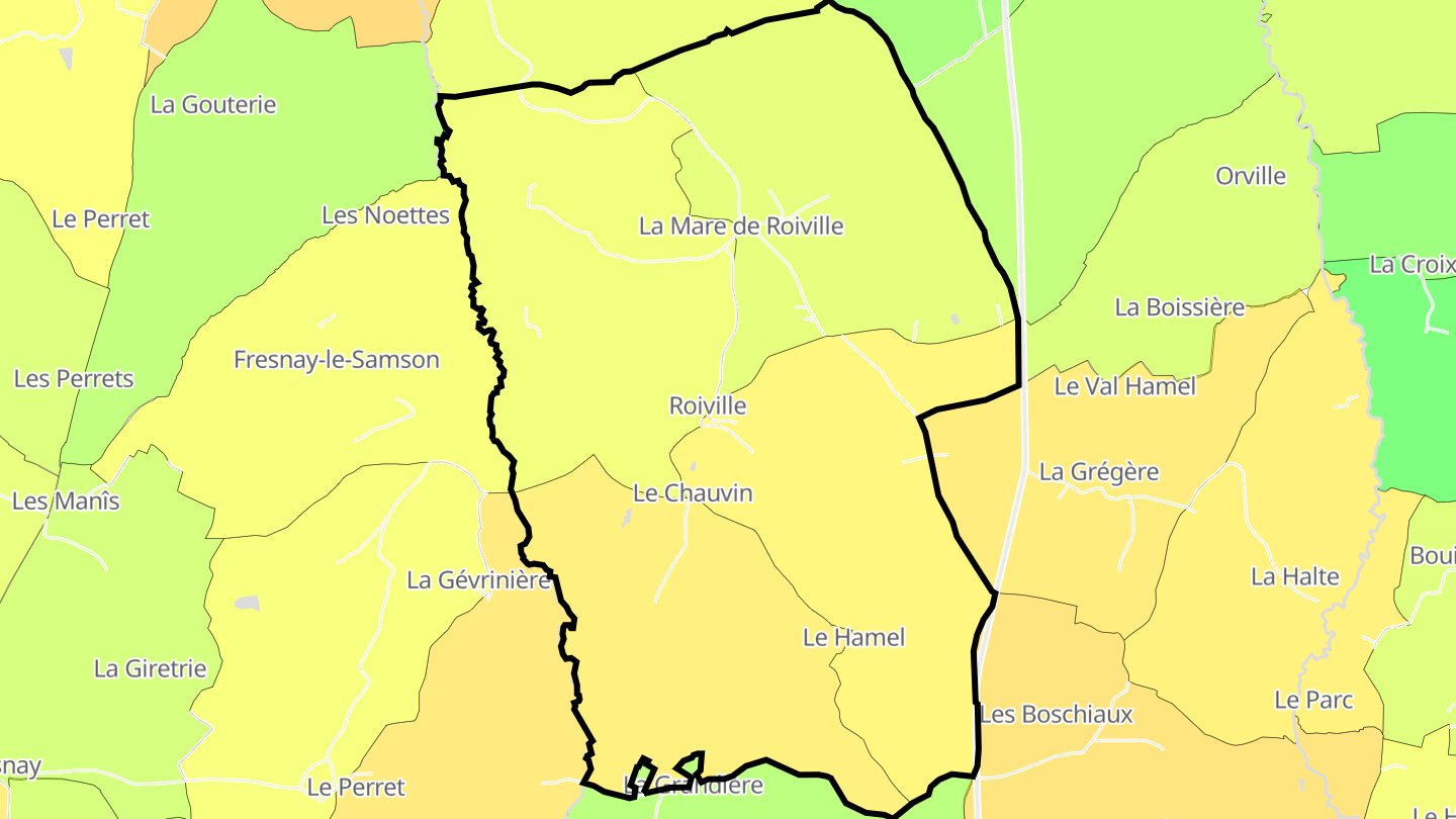Carte des prix de l'immobilier Roiville