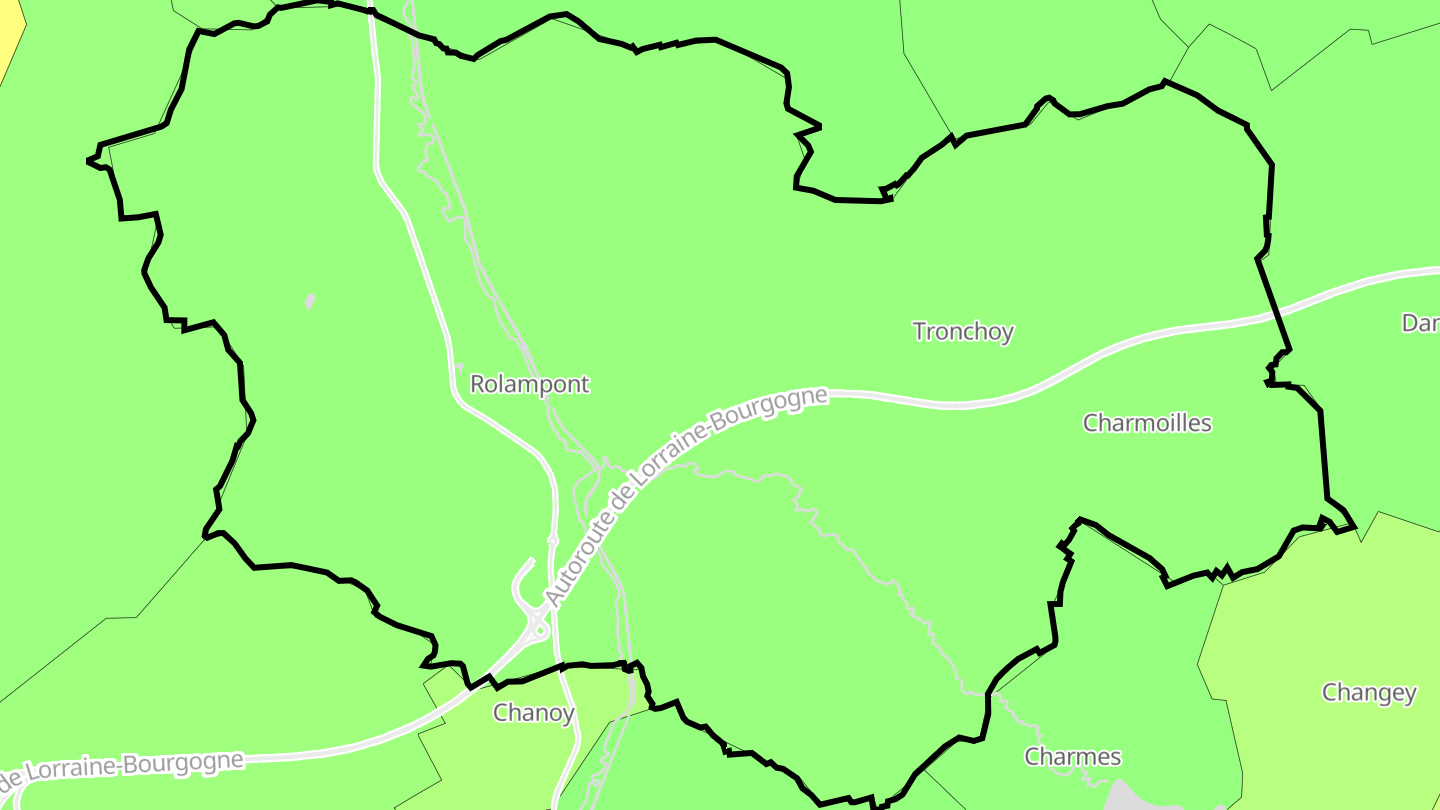 Carte des prix de l'immobilier Rolampont