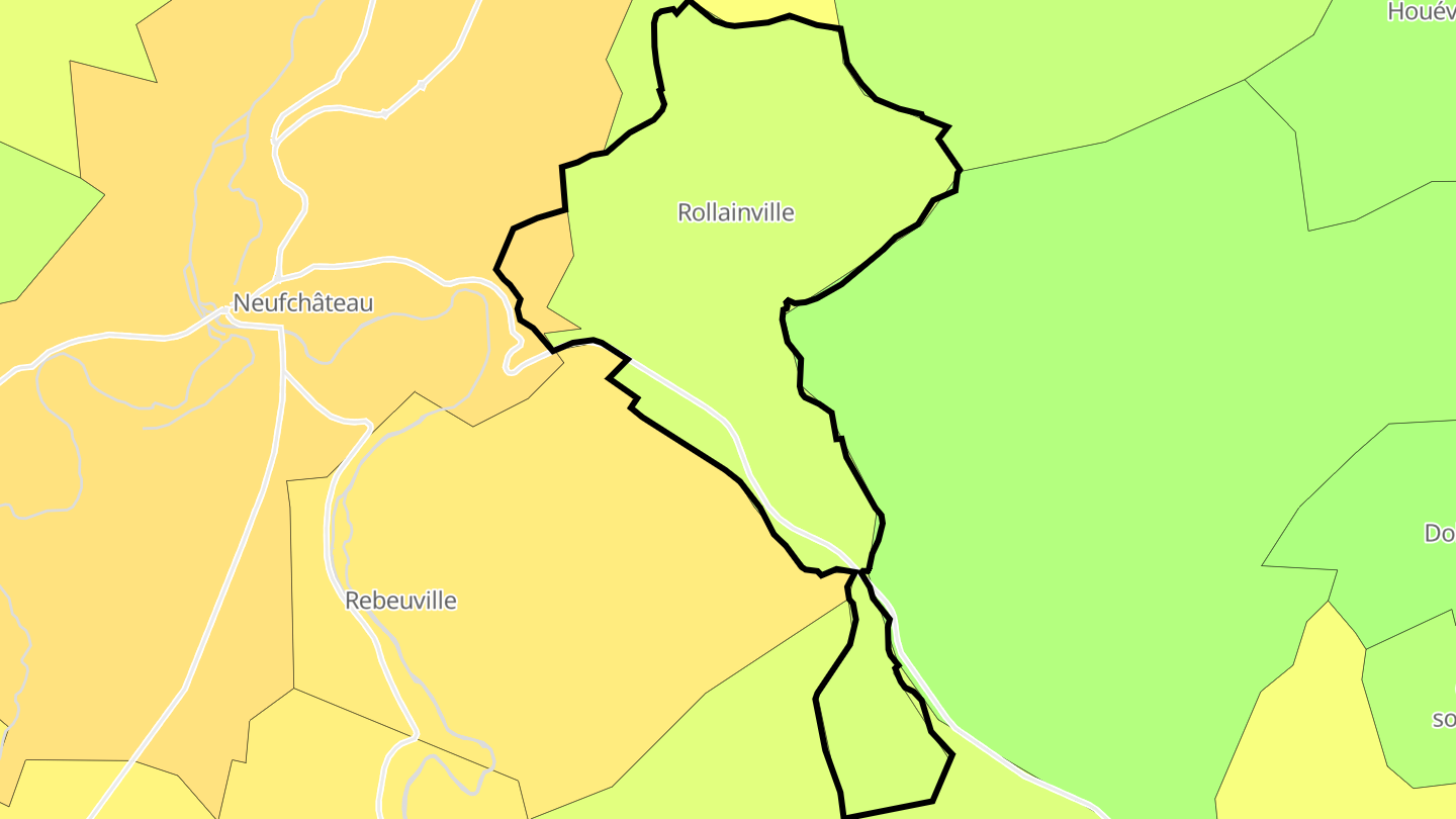 Carte des prix de l'immobilier Rollainville