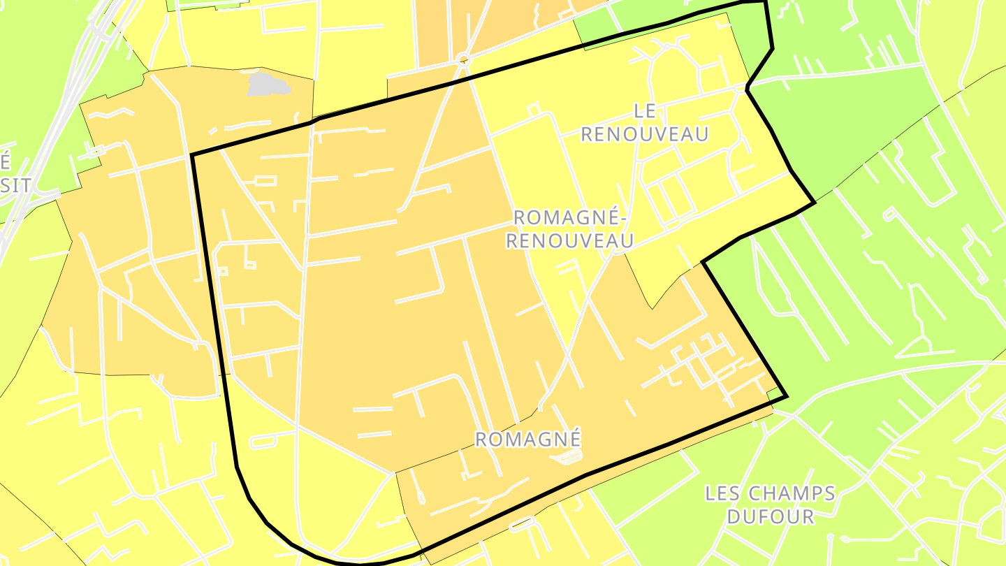 Carte des prix de l'immobilier Romagné - Renouveau