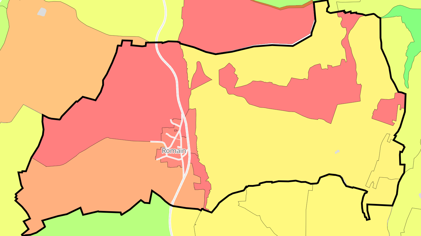 Carte des prix de l'immobilier Romain
