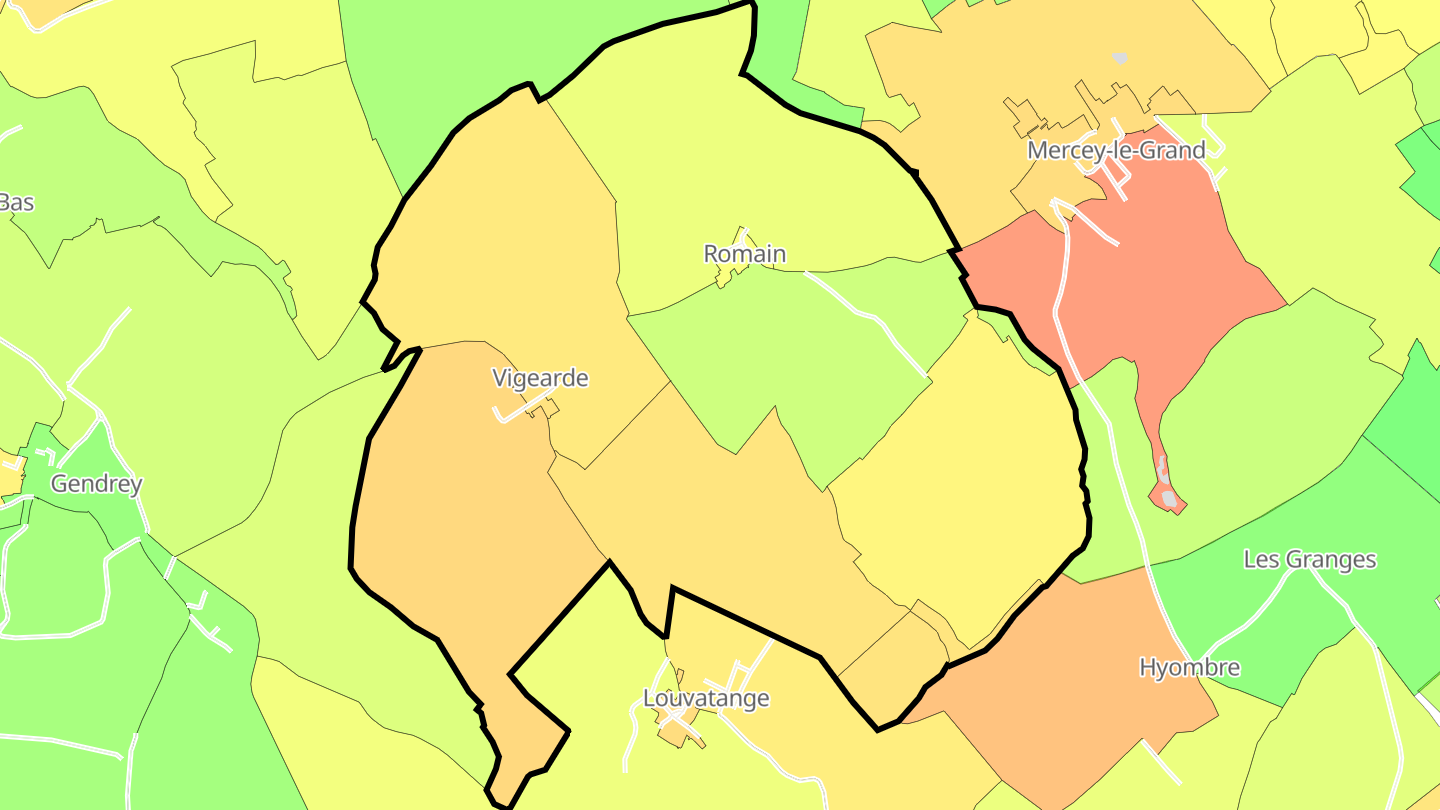 Carte des prix de l'immobilier Romain