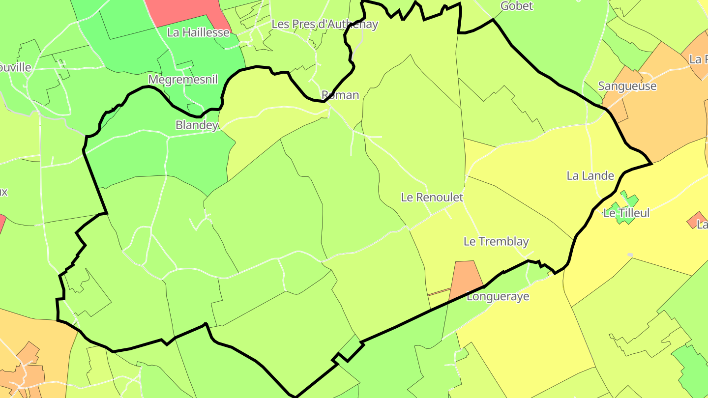 Carte des prix de l'immobilier Roman