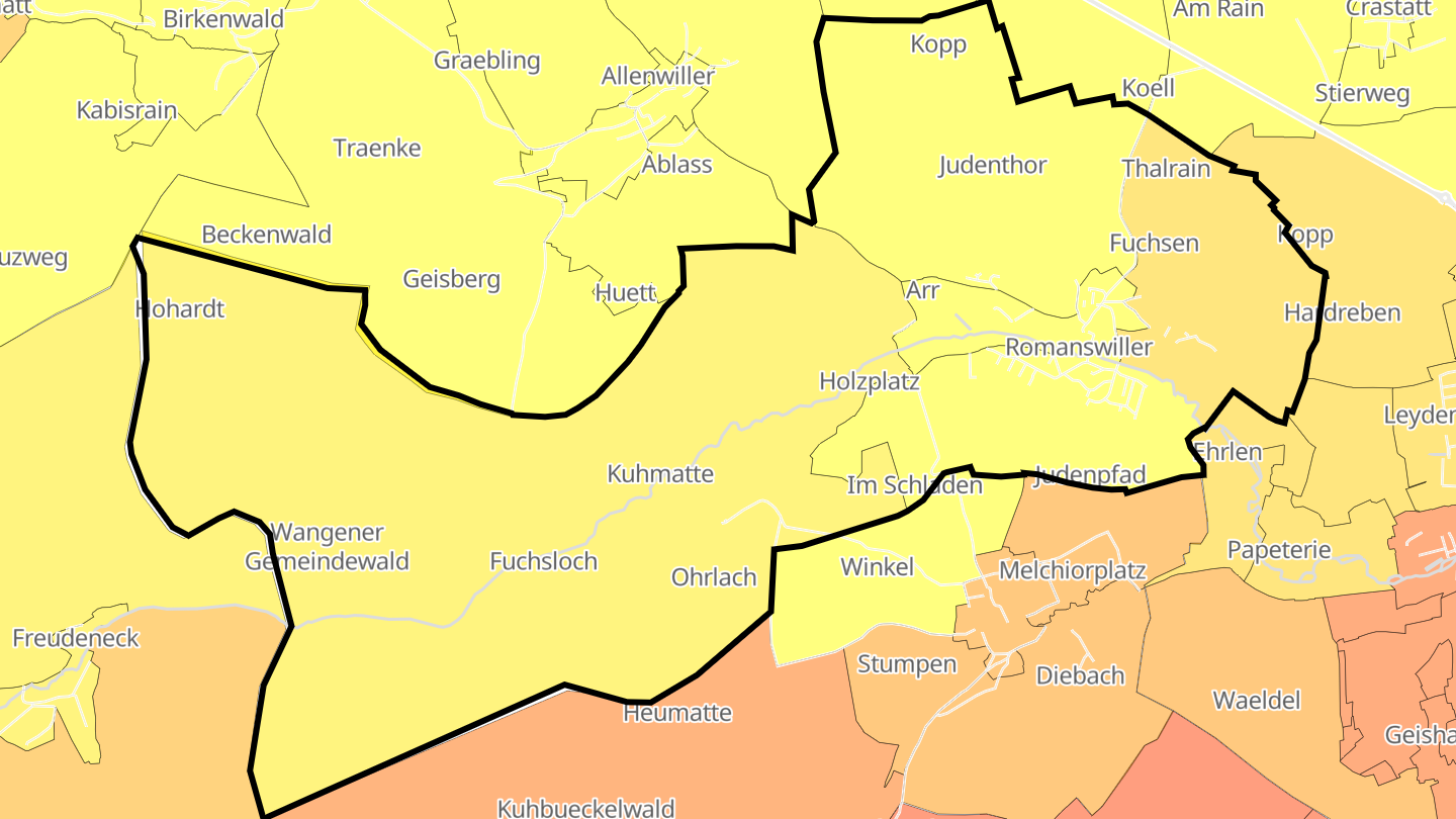 Carte des prix de l'immobilier Romanswiller