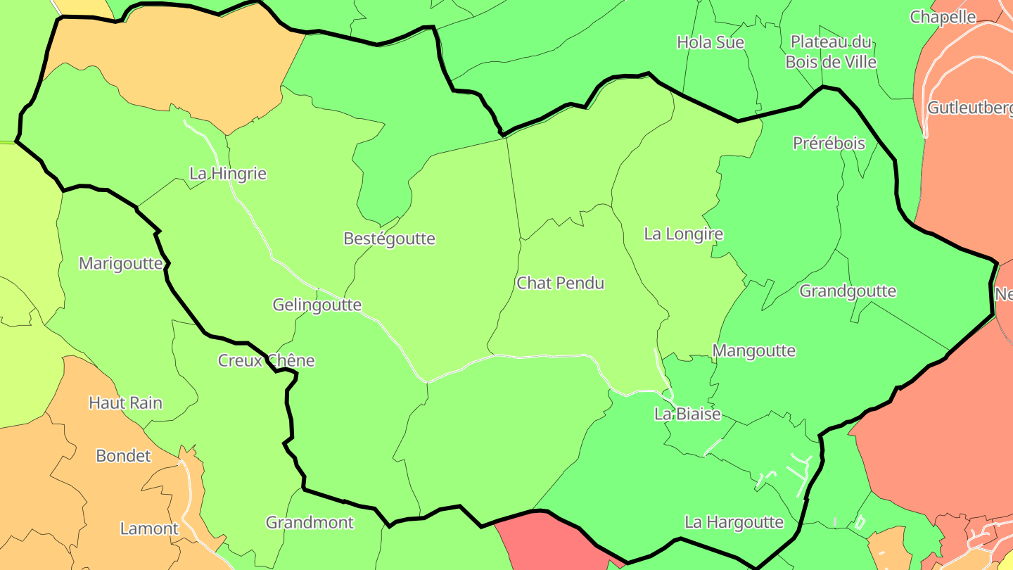 Carte des prix de l'immobilier Rombach-le-Franc