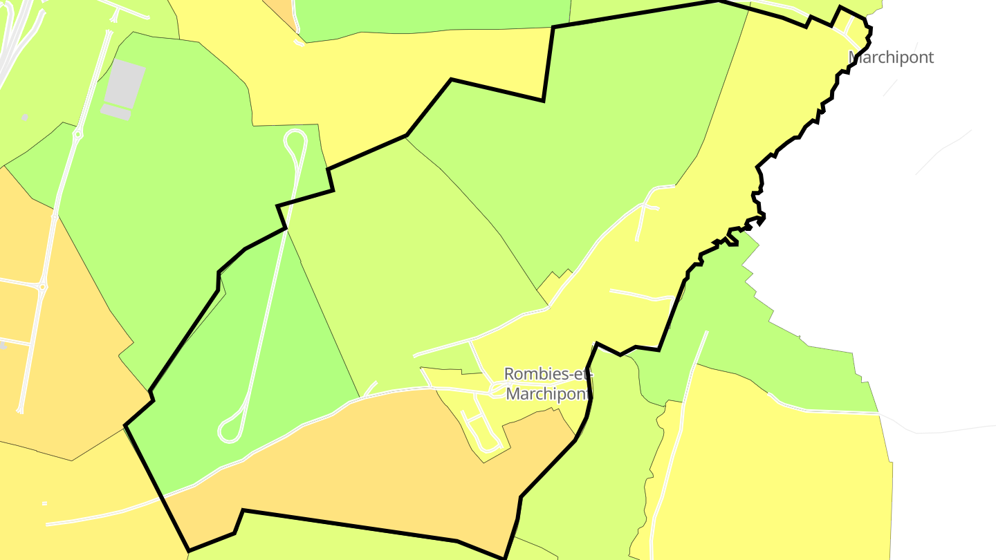 Carte des prix de l'immobilier Rombies-et-Marchipont