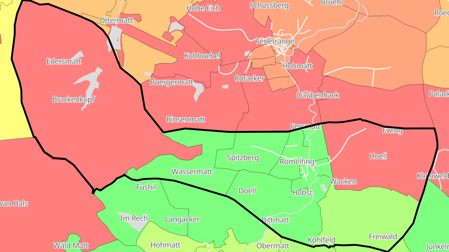 Carte des prix de l'immobilier Romelfing