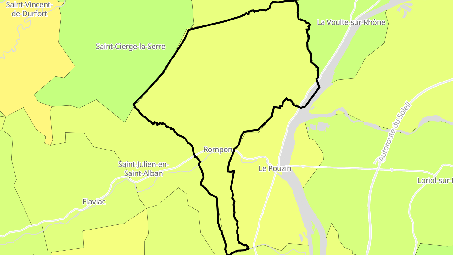 Carte des prix de l'immobilier Rompon