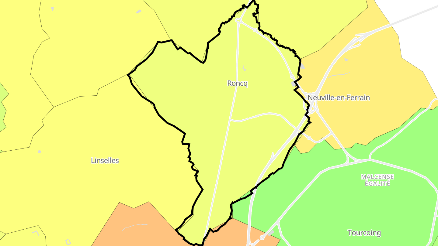Carte des prix de l'immobilier Roncq