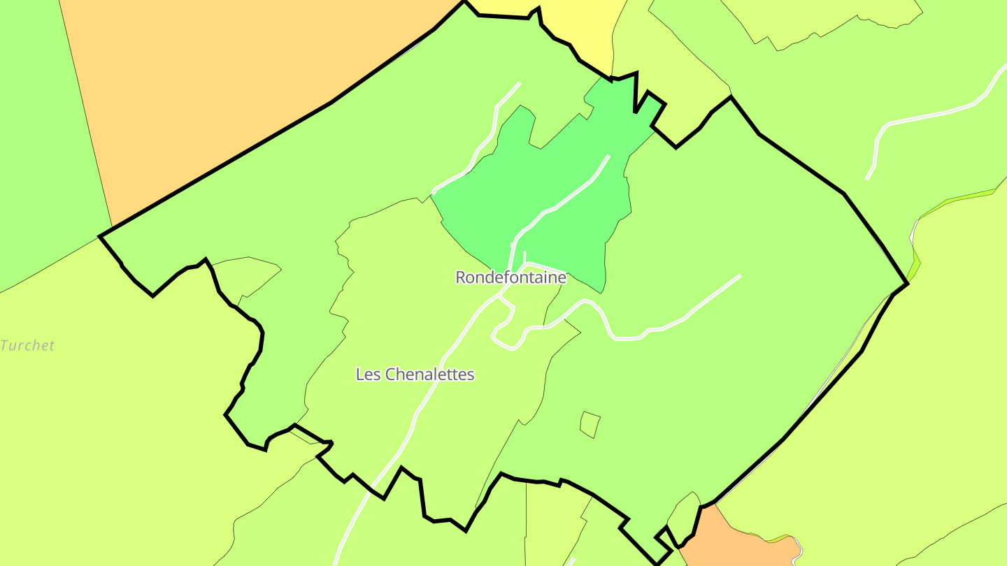 Carte des prix de l'immobilier Rondefontaine