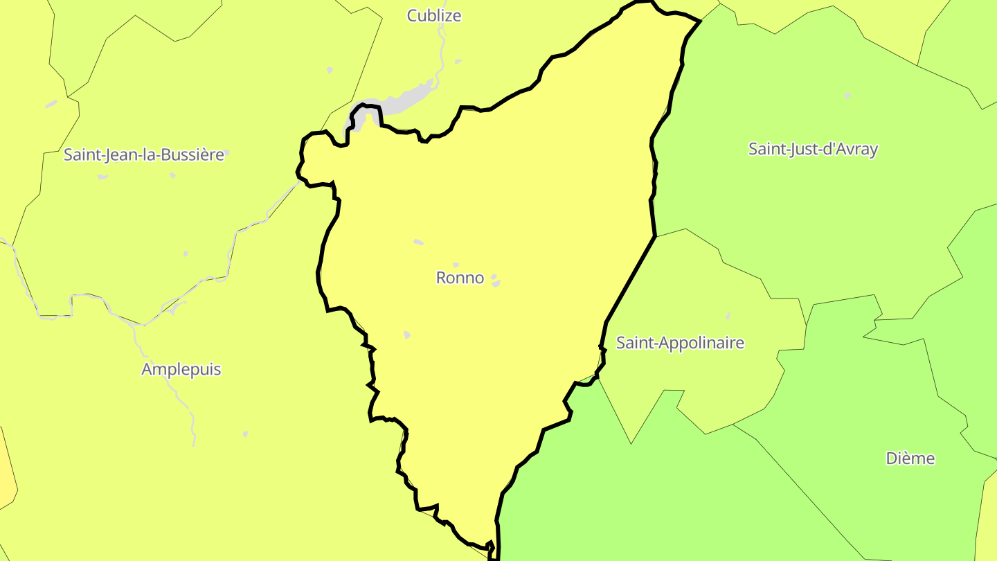 Carte des prix de l'immobilier Ronno